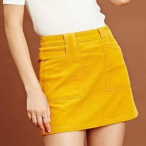 Forever 21 Mustard Corduroy Skirt